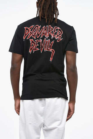 T-Shirt mit Rundhalsausschnitt D2 DEVILS mit Aufdruck