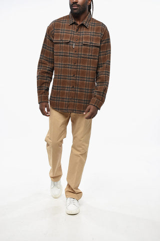 Camicia in Flanella con Motivo Tartan