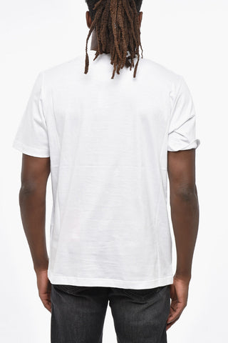 Solid Crew-Neck T-Shirt T-JUST 250116 OFF with Printed Logo