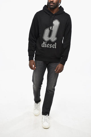 Hoodie aus angerauter Baumwolle GINNOUT mit aufgedrucktem Logo