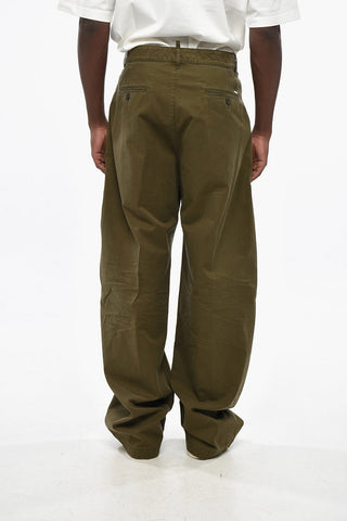 Pantaloni Effetto Distressed a Gamba Ampia