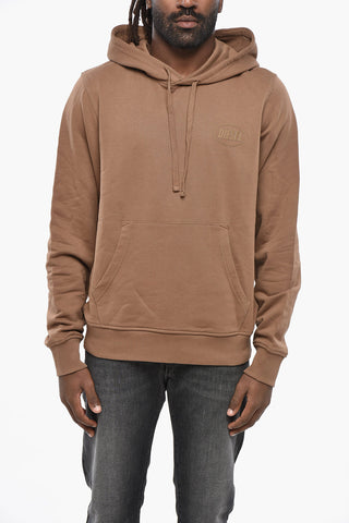 Brushed Cotton Hoodie with Raised Print