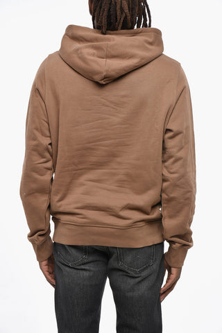Brushed Cotton Hoodie with Raised Print
