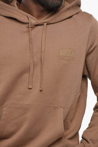 Brushed Cotton Hoodie with Raised Print
