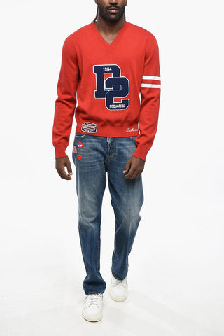 Maglia COLLEGE SHETLAND in Lana con Scollo a V