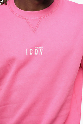 ICON 코튼 플리스 크루넥 스웨트셔츠 COOL FIT 프린트 로고