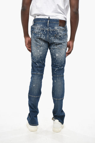 Biker-Jeans HONDA COOL GUY mit Distressed-Effekt und Knöchelspalt 17cm