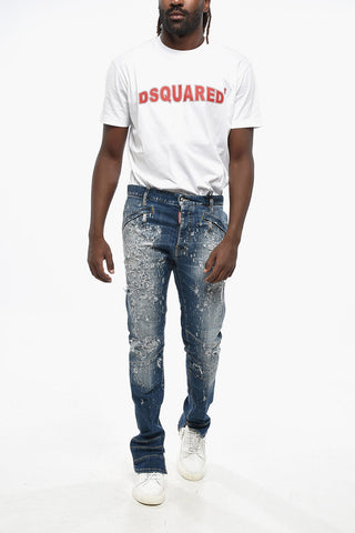 Biker-Jeans HONDA COOL GUY mit Distressed-Effekt und Knöchelspalt 17cm