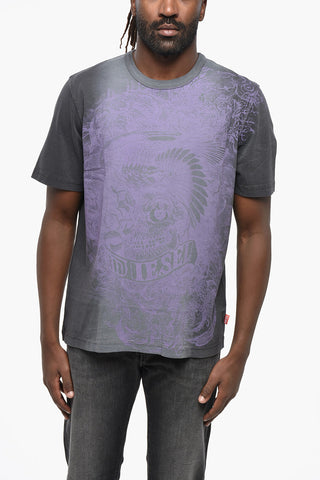 ESSENTIALS T-Shirt mit Rundhalsausschnitt T-ADJUST-Q5 mit Farbverlauf und Frontdruck
