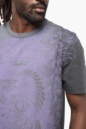 ESSENTIALS T-Shirt mit Rundhalsausschnitt T-ADJUST-Q5 mit Farbverlauf und Frontdruck