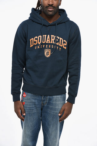 Hoodie COOL FIT Cotton Fleece with Printed Logo