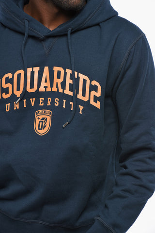 Hoodie COOL FIT Cotton Fleece with Printed Logo