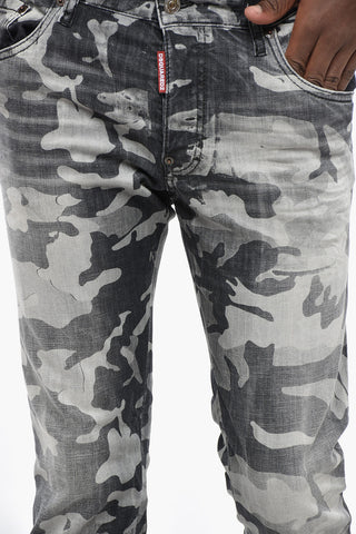 Stretch-Denim-Jeans SKATER mit Camouflage-Muster 15cm