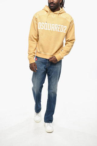 Felpa Hoodie CIPRO FIT Effetto Vintage con Logo Stampato