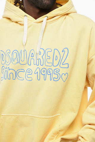 Hoodie MUSCLE FIT Brushed Cotton with Printed Logo