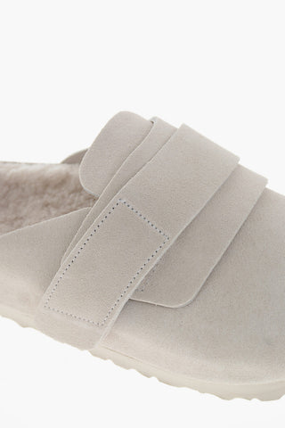 TEKLA Mules in Suede con Chiusura in Velcro