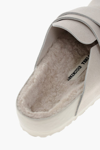 TEKLA Mules in Suede con Chiusura in Velcro