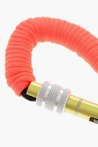 Karabiner-Schlüsselanhänger mit Seilüberzug