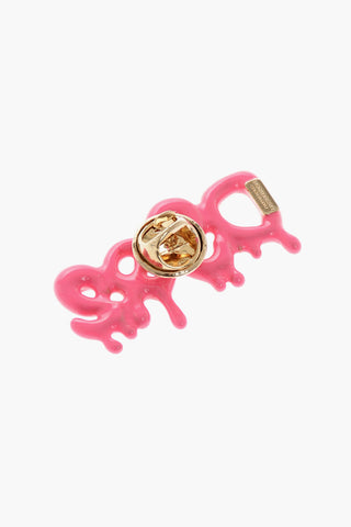 Solid Color Monogram Brooch