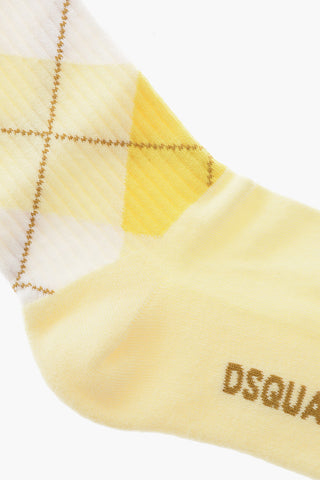 Calzini a Costine con Motivo Argyle
