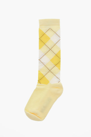 Calzini a Costine con Motivo Argyle