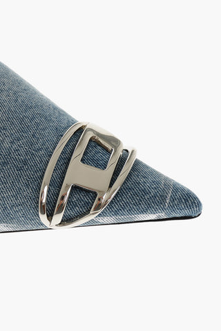 Mules in Denim VENUS con Logo Frontale 5cm