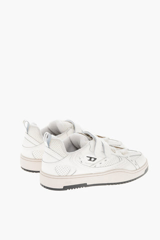 Leather Sneakers UKIYO with Laces and Velcro Closure