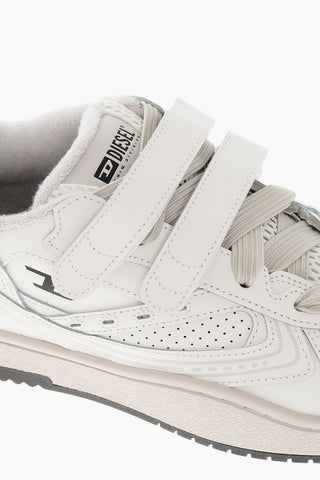 Leather Sneakers UKIYO with Laces and Velcro Closure