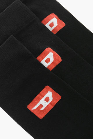 Set mit 3 Paar Socken SKM-RAYTHREEPACK-R aus Baumwolle und Nylon mit Monogramm