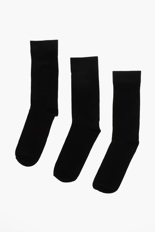 Set mit 3 Paar Socken SKM-RAYTHREEPACK-R aus Baumwolle und Nylon mit Monogramm