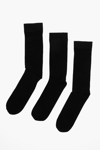 Set mit 3 Paar Socken SKM-RAYTHREEPACK-R aus Baumwolle und Nylon mit Monogramm