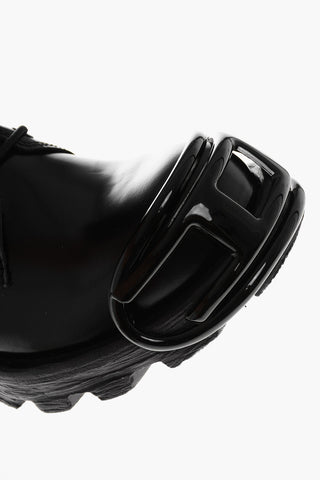 Leather Combat Boots HAMMER with Logo Toe