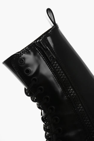 Leather Combat Boots HAMMER with Logo Toe
