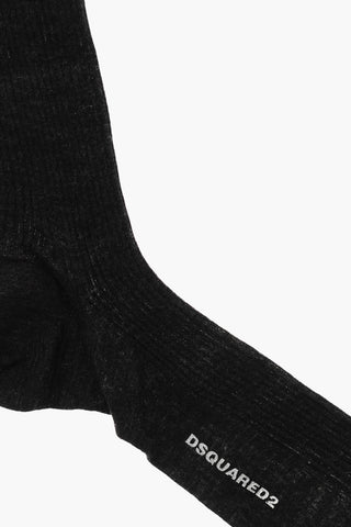 Ribbed Argyle Socks embellished with Strass