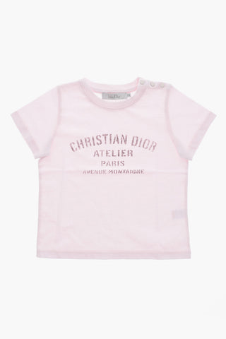 Solid Color Crew-neck T-Shirt with Printed Logo