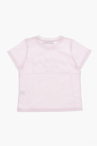 Solid Color Crew-neck T-Shirt with Printed Logo