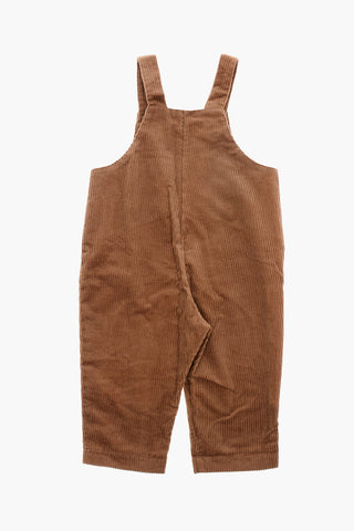 Jumpsuit in Velour a Coste con Mini Tasca a Toppa