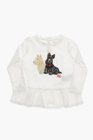 Checked Leggings and Long Sleeve T-shirts Set