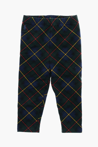 Checked Leggings and Long Sleeve T-shirts Set