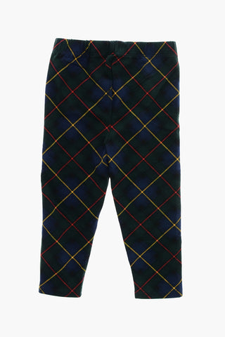 Checked Leggings and Long Sleeve T-shirts Set
