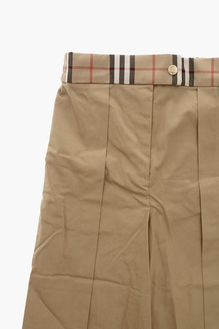 Pantaloni HERMIA in Cotone Leggero a 1 Pince con Banda Elastica a Quadri