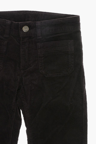 Pantaloni Bootcut JUNON in Velour a Coste