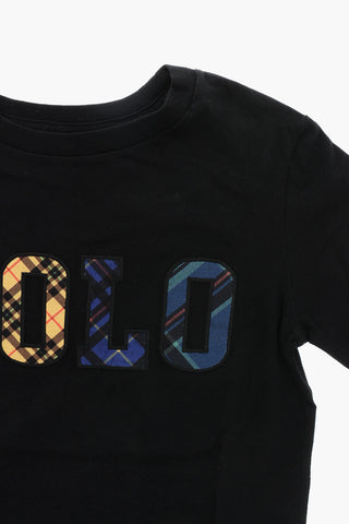 Long Sleeve Crew-neck T-shirt with Embossed Maxi Logo