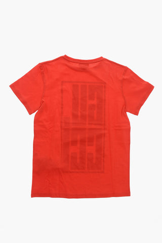 T-Shirt Mit Rundhalsausschnitt Und Maxi-Logo-Print