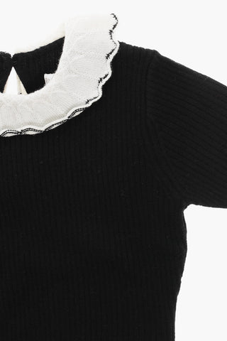 Ribbed Wool Sweater GENIE with Collar