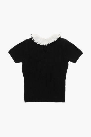 Ribbed Wool Sweater GENIE with Collar