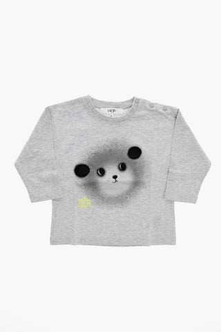 Long Sleeve Crew-nek T-shirt with Embossed Detais