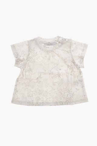 T-Shirt Giroocollo a Fantasia 