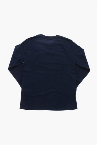 Long Sleeved Crew-neck T-Shit with Embossed Logo