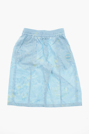 Elastic-Waist Shorts with All-Over Logo